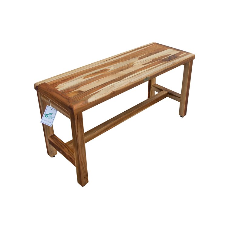 Ecodecors earthyteak classic teak shower bench new arrivals